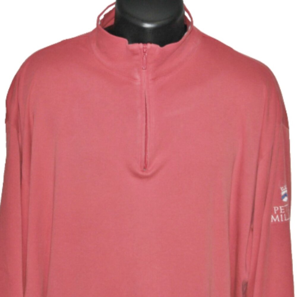 Rare Peter Millar Tour Design Pima Cotton 1/4 Zip Pullover Millar Crown Logo XL